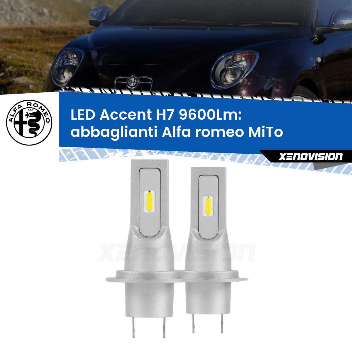 Kit Lampade Anabbaglianti Led Alfa Romeo Mito Lampade Led H7 Canbus - Foto 2