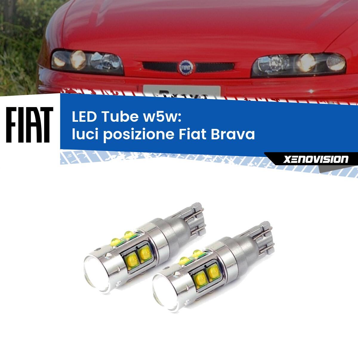 Indicatori Di Direzione Laterali A LED Per Fiat Bravo Brava Marea Croma Palio - Lenti Trasparenti, Luce Ambra, Canbus, Omologati E - 4