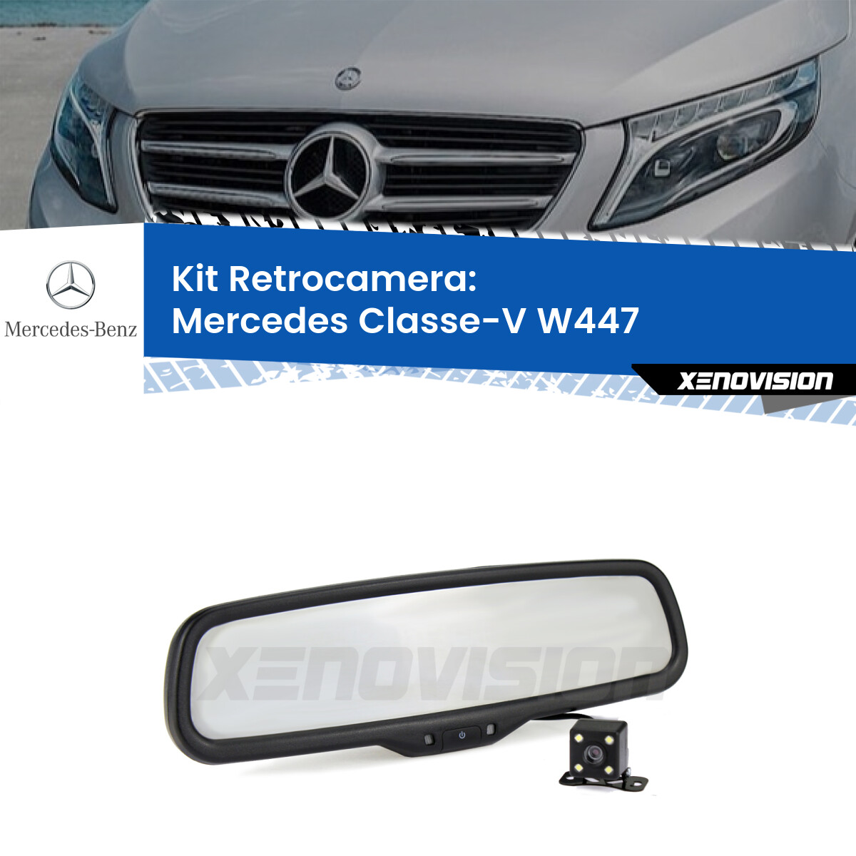 Specchietto Retrovisore Riscaldato Kacepar Per Mercedes Classe V Vito (W447) 2016-2022 – Lato Destro Convesso