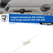 0 Abarth 500 595 695 2008 - 2022: Resistenze Spegnispia 5W Economica per Luce Targa (Coppia) Coppia Resistenze Spegnispia in Ceramica 3W 47ohm 5W.max per LED