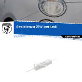 0 Abarth 500 595 695: Resistenza Spegnispia 21W Economica per Luci diurne (1 Pz) Resistenza Spegnispia in Ceramica 15W 10 ohm per LED (1 Pz)