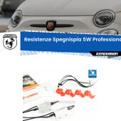 0 Abarth 500 595 695 : Resistenze Spegnispia 5W Professionali per Luce Targa (Coppia) Kit Resistenze Spegnispia Alte Performance 5W (Coppia)