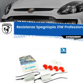 0 Abarth Punto Evo: Spegnispia 21W Plug&Play senza tagliare cavi per Luci diurne (Coppia) Kit Resistenze Spegnispia Alte Performance 21W (Coppia)