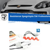 0 Abarth Punto Evo : Resistenze Spegnispia 5W Professionali per Luce Targa (Coppia) Kit Resistenze Spegnispia Alte Performance 5W (Coppia)