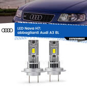 0 Abbaglianti LED Audi A3 8L con fari Xenon, ogni allestimento: H7 Nava H7: Kit LED Nava 20.000Lumen