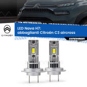 0 Abbaglianti LED Citroën C3 aircross 2017 in poi: H7 Nava H7: Kit LED Nava 20.000Lumen