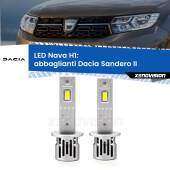 0 Abbaglianti LED Dacia Sandero II a parabola doppia: H1 Nava H1: Kit LED Nava 20.000Lumen
