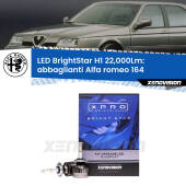 0 Abbaglianti LED H1 22,000Lm per Alfa romeo 164  1992 -1998 H1: Kit LED BrightStar 22000Lm
