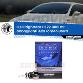 0 Abbaglianti LED H1 22,000Lm per Alfa romeo Brera  con fari Bi-Xenon H1: Kit LED BrightStar 22000Lm