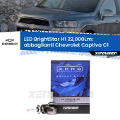 0 Abbaglianti LED H1 22,000Lm per Chevrolet Captiva C1 2006 -2015 H1: Kit LED BrightStar 22000Lm