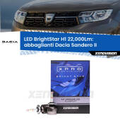 0 Abbaglianti LED H1 22,000Lm per Dacia Sandero II a parabola doppia H1: Kit LED BrightStar 22000Lm