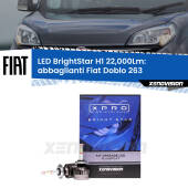 0 Abbaglianti LED H1 22,000Lm per Fiat Doblo 263 2010 -2014 H1: Kit LED BrightStar 22000Lm