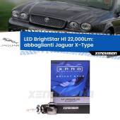 0 Abbaglianti LED H1 22,000Lm per Jaguar X-Type 2001 -2009 H1: Kit LED BrightStar 22000Lm