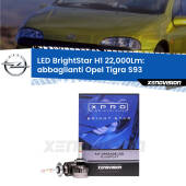 0 Abbaglianti LED H1 22,000Lm per Opel Tigra S93 1994 -2000 H1: Kit LED BrightStar 22000Lm
