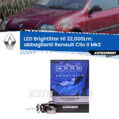 0 Abbaglianti LED H1 22,000Lm per Renault Clio II Mk2 a parabola doppia H1: Kit LED BrightStar 22000Lm
