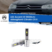 0 Abbaglianti LED H1 9600Lm per Citroën C5 II 2008 -2014 H1: Kit LED Accent 9600LM