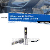 0 Abbaglianti LED H1 9600Lm per Dacia Duster II prima serie H1: Kit LED Accent 9600LM