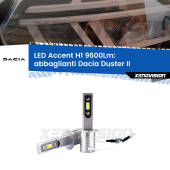 0 Abbaglianti LED H1 9600Lm per Dacia Duster II restyling H1: Kit LED Accent 9600LM