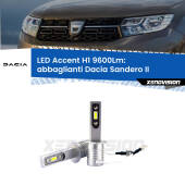 0 Abbaglianti LED H1 9600Lm per Dacia Sandero II a parabola doppia H1: Kit LED Accent 9600LM