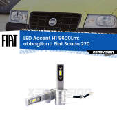 0 Abbaglianti LED H1 9600Lm per Fiat Scudo 220 a parabola doppia H1: Kit LED Accent 9600LM