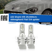 0 Abbaglianti LED H15 24,000Lm per Fiat 124 spider 2016 in poi H15: Kit LED Shark 24.000Lm - Luci Diurne DRL e Abbaglianti Canbus