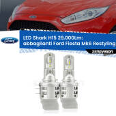 0 Abbaglianti LED H15 24,000Lm per Ford Fiesta Mk6.5 senza LED di serie H15: Kit LED Shark 24.000Lm - Luci Diurne DRL e Abbaglianti Canbus