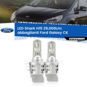 0 Abbaglianti LED H15 24,000Lm per Ford Galaxy CK 2015 -2018 H15: Kit LED Shark 24.000Lm - Luci Diurne DRL e Abbaglianti Canbus