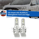 0 Abbaglianti LED H15 24,000Lm per Ford usa Edge con fari Bi-Xenon H15: Kit LED Shark 24.000Lm - Luci Diurne DRL e Abbaglianti Canbus