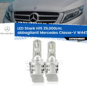 0 Abbaglianti LED H15 24,000Lm per Mercedes Classe-V W447 2014 in poi H15: Kit LED Shark 24.000Lm - Luci Diurne DRL e Abbaglianti Canbus