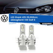 0 Abbaglianti LED H15 24,000Lm per VW Golf 6 2008 -2011 H15: Kit LED Shark 24.000Lm - Luci Diurne DRL e Abbaglianti Canbus