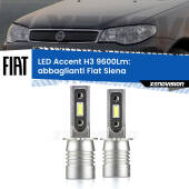 0 Abbaglianti LED H3 9600Lm per Fiat Siena a parabola doppia H3: Kit LED Accent 9600LM