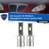 0 Abbaglianti LED H3 9600Lm per Lancia Ypsilon 843 2003 -2011 H3: Kit LED Accent 9600LM