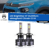 0 Abbaglianti LED H7 24,000Lm per Citroën C3 III 2016 in poi H7: Kit LED BrightStar 24.000Lm