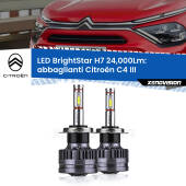 0 Abbaglianti LED H7 24,000Lm per Citroën C4 III 2020 in poi H7: Kit LED BrightStar 24.000Lm