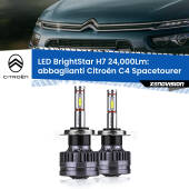 0 Abbaglianti LED H7 24,000Lm per Citroën C4 Spacetourer  2018 in poi H7: Kit LED BrightStar 24.000Lm