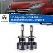 0 Abbaglianti LED H7 24,000Lm per Citroën Jumper III in poi H7: Kit LED BrightStar 24.000Lm