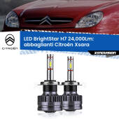 0 Abbaglianti LED H7 24,000Lm per Citroën Xsara  a parabola doppia H7: Kit LED BrightStar 24.000Lm