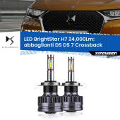 0 Abbaglianti LED H7 24,000Lm per DS DS 7 Crossback con fari Xenon H7: Kit LED BrightStar 24.000Lm