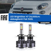 0 Abbaglianti LED H7 24,000Lm per Fiat 500L  2012 -2018 H7: Kit LED BrightStar 24.000Lm