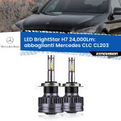 0 Abbaglianti LED H7 24,000Lm per Mercedes CLC CL203 2008 -2011 H7: Kit LED BrightStar 24.000Lm