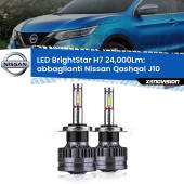 0 Abbaglianti LED H7 24,000Lm per Nissan Qashqai J10 2007 -2013 H7: Kit LED BrightStar 24.000Lm