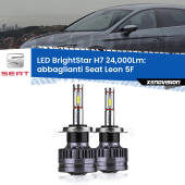 0 Abbaglianti LED H7 24,000Lm per Seat Leon 5F 2012 in poi H7: Kit LED BrightStar 24.000Lm