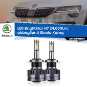 0 Abbaglianti LED H7 24,000Lm per Skoda Karoq 2017 in poi H7: Kit LED BrightStar 24.000Lm