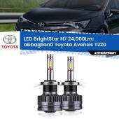 0 Abbaglianti LED H7 24,000Lm per Toyota Avensis T220 1997 -2003 H7: Kit LED BrightStar 24.000Lm