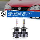 0 Abbaglianti LED H7 24,000Lm per VW Golf 5 2003 -2009 H7: Kit LED BrightStar 24.000Lm