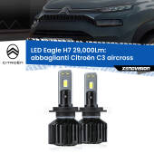 0 Abbaglianti LED H7 29,000Lm per Citroën C3 aircross 2017 in poi H7: Kit LED Eagle V2.0 29.000Lm
