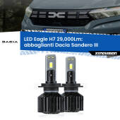 0 Abbaglianti LED H7 29,000Lm per Dacia Sandero III 2020 in poi H7: Kit LED Eagle V2.0 29.000Lm