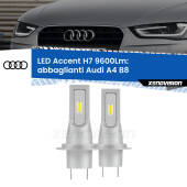 0 Abbaglianti LED H7 9600Lm per Audi A4 B8 2007 -2015 H7: Kit LED Accent 9.600LM