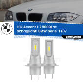 0 Abbaglianti LED H7 9600Lm per BMW Serie-1 E87 2003 -2012 H7: Kit LED Accent 9.600LM