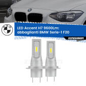 0 Abbaglianti LED H7 9600Lm per BMW Serie-1 F20 2010 -2019 H7: Kit LED Accent 9.600LM